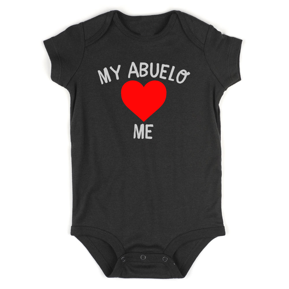 My Abuelo Loves Me Baby Bodysuit One Piece Black