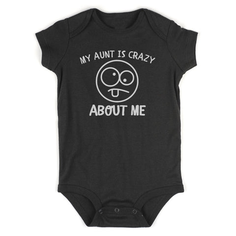 My Aunt Is Crazy About Me Baby Bodysuit One Piece Black