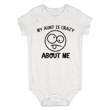 My Aunt Is Crazy About Me Baby Bodysuit One Piece White