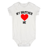 My Brother Loves Me Baby Bodysuit One Piece White