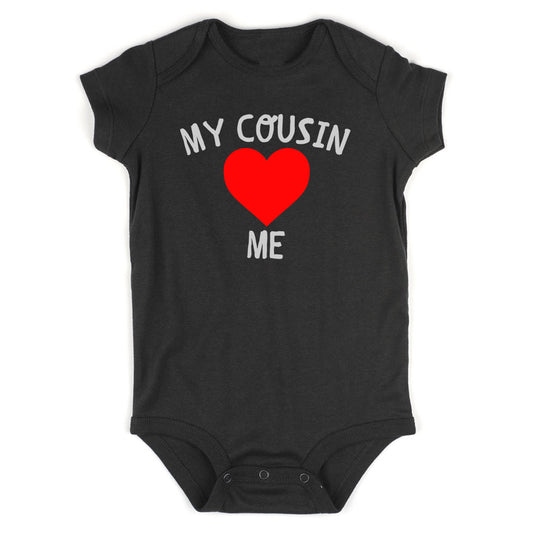 My Cousin Loves Me Baby Bodysuit One Piece Black