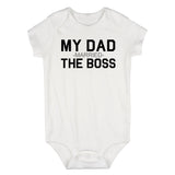 My Dad Married The Boss Funny Infant Baby Boys Bodysuit White