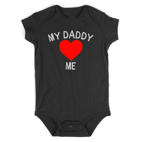 My Daddy Loves Me Baby Bodysuit One Piece Black