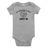 My Godmother Is Crazy About Me Baby Bodysuit One Piece Grey