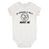 My Grandma Is Crazy About Me Baby Bodysuit One Piece White