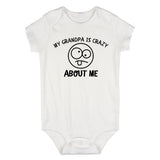 My Grandpa Is Crazy About Me Baby Bodysuit One Piece White