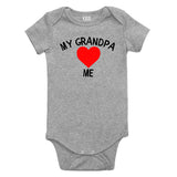 My Grandpa Loves Me Baby Bodysuit One Piece Grey