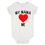My Mama Loves Me Baby Bodysuit One Piece White