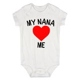 My Nana Loves Me Baby Bodysuit One Piece White