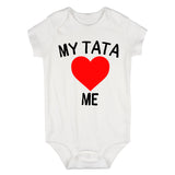 My Tata Loves Me Baby Bodysuit One Piece White