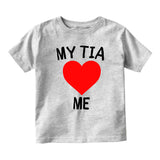 My Tia Loves Me Baby Infant Short Sleeve T-Shirt Grey