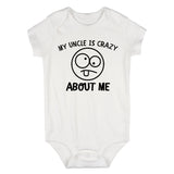 My Uncle Is Crazy About Me Baby Bodysuit One Piece White