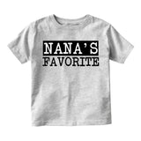 Nanas Favorite Grandma Infant Baby Boys Short Sleeve T-Shirt Grey
