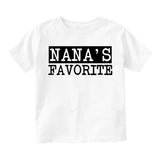 Nanas Favorite Grandma Infant Baby Boys Short Sleeve T-Shirt White