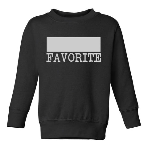 Nanas Favorite Grandma Toddler Boys Crewneck Sweatshirt Black