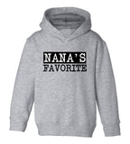 Nanas Favorite Grandma Toddler Boys Pullover Hoodie Grey