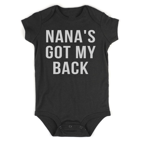 Nanas Got My Back Grandma Infant Baby Boys Bodysuit Black