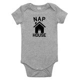 Nap House Sleep Funny Baby Bodysuit One Piece Grey