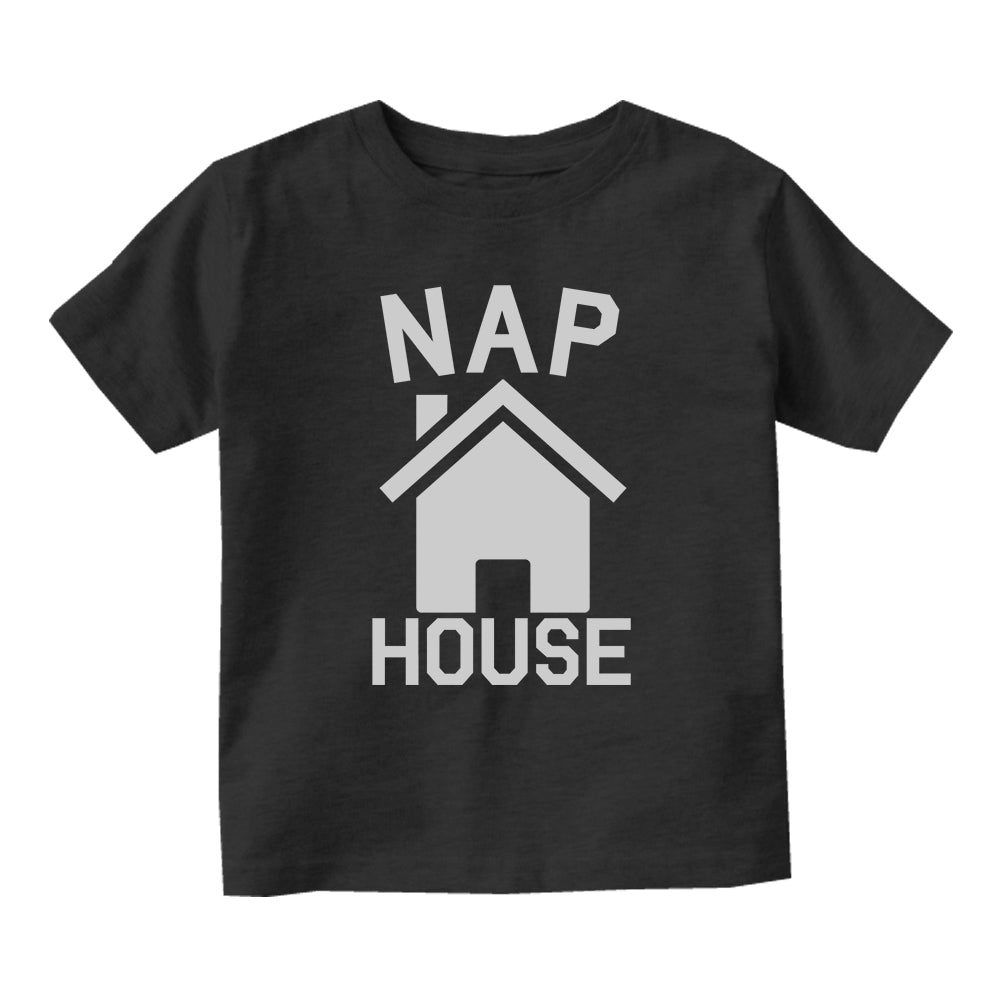 Nap House Sleep Funny Baby Toddler Short Sleeve T-Shirt Black
