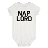 Nap Lord Sleep Infant Baby Boys Bodysuit White