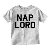 Nap Lord Sleep Infant Baby Boys Short Sleeve T-Shirt Grey