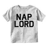 Nap Lord Sleep Toddler Boys Short Sleeve T-Shirt Grey