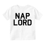 Nap Lord Sleep Toddler Boys Short Sleeve T-Shirt White