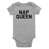 Nap Queen Sleep Infant Baby Girls Bodysuit Grey