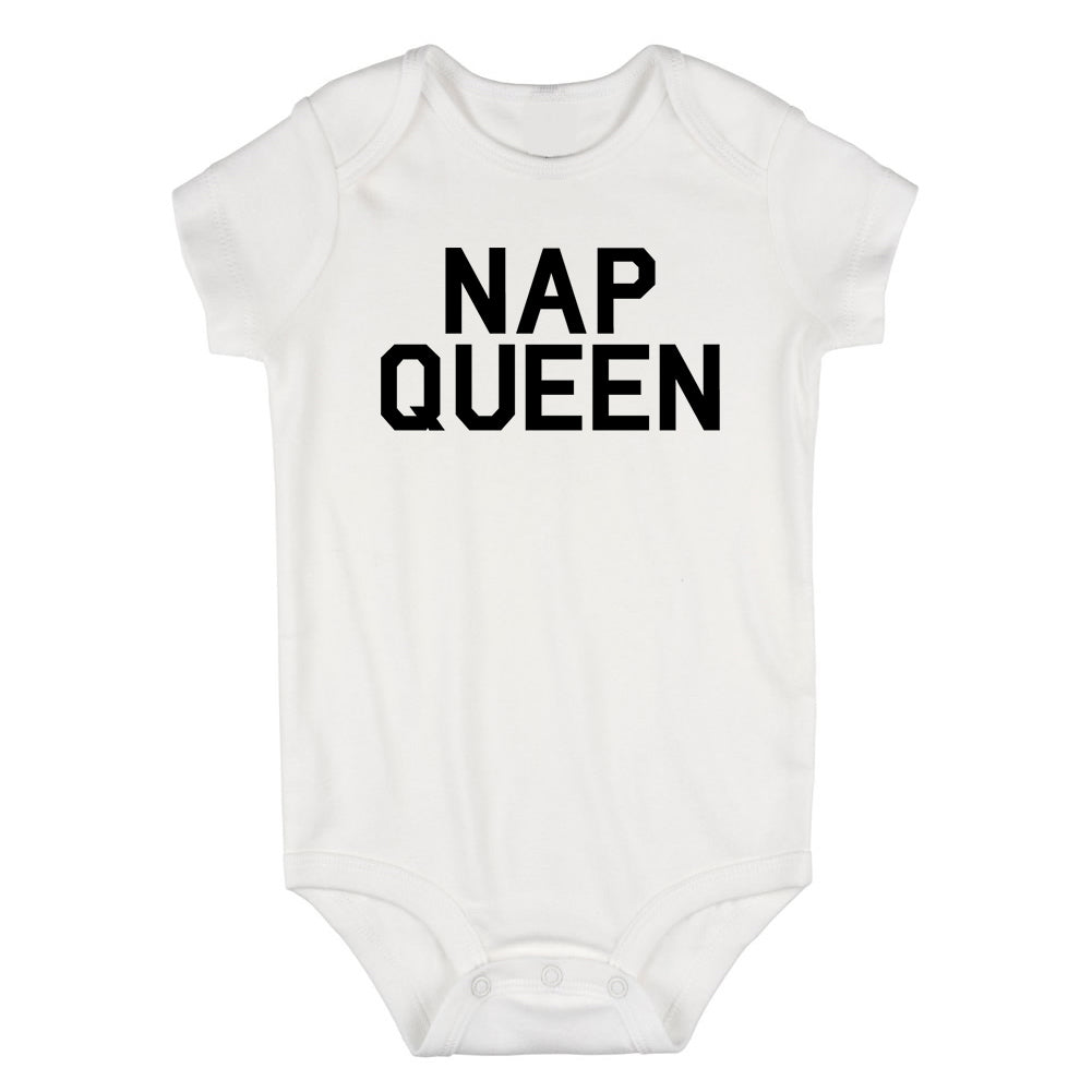 Nap Queen Sleep Infant Baby Girls Bodysuit White