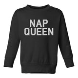 Nap Queen Sleep Toddler Girls Crewneck Sweatshirt Black