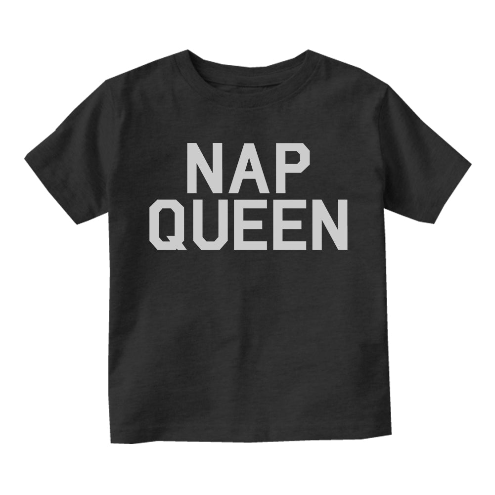 Nap Queen Sleep Toddler Girls Short Sleeve T-Shirt Black