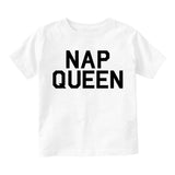 Nap Queen Sleep Toddler Girls Short Sleeve T-Shirt White