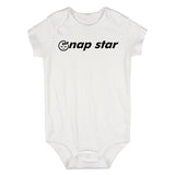 Nap Star Emoji Baby Bodysuit One Piece White