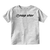 Nap Star Emoji Baby Toddler Short Sleeve T-Shirt Grey