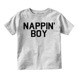 Nappin Boy Sleep Toddler Boys Short Sleeve T-Shirt Grey