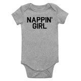 Nappin Girl Sleep Infant Baby Girls Bodysuit Grey