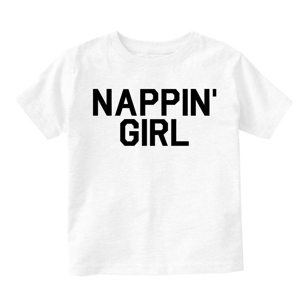 Nappin Girl Sleep Infant Baby Girls Short Sleeve T-Shirt White