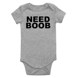 Need Boob Breastfeeding Infant Baby Boys Bodysuit Grey