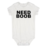 Need Boob Breastfeeding Infant Baby Boys Bodysuit White
