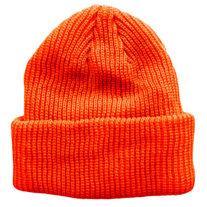 Neon Hunter Orange Toddler Boys Girls Cuffed Winter Beanie Hat