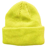 Neon Yellow Toddler Boys Girls Cuffed Winter Beanie Hat