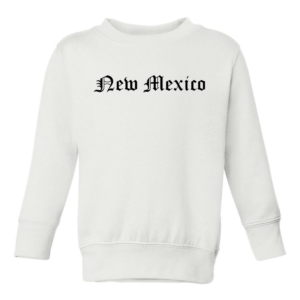 New Mexico State Old English Toddler Boys Crewneck Sweatshirt White