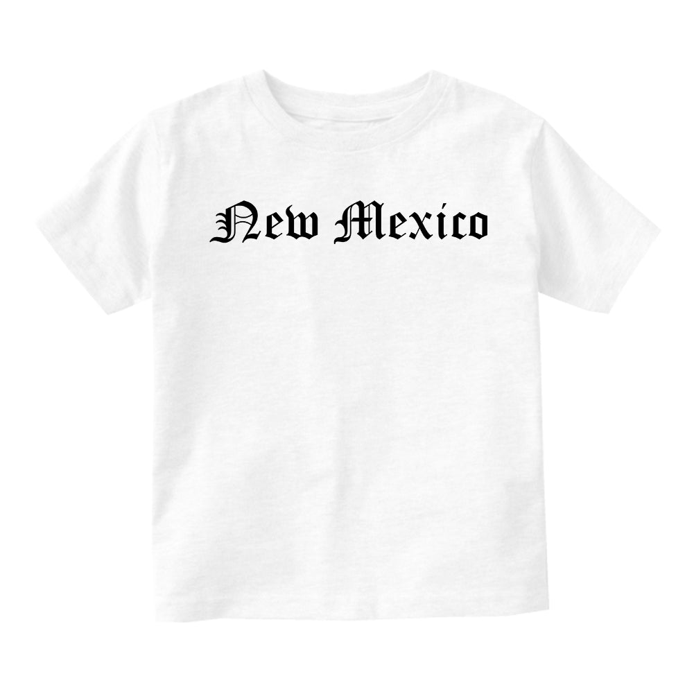 New Mexico State Old English Toddler Boys Short Sleeve T-Shirt White