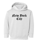 New York City Old English Toddler Boys Pullover Hoodie White