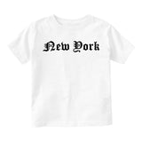 New York Old English NYC Toddler Boys Short Sleeve T-Shirt White