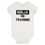 Ninja In Training Infant Baby Boys Bodysuit White