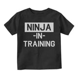 Ninja In Training Infant Baby Boys Short Sleeve T-Shirt Black