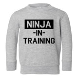 Ninja In Training Toddler Boys Crewneck Sweatshirt Grey