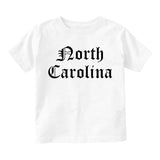 North Carolina State Old English Infant Baby Boys Short Sleeve T-Shirt White