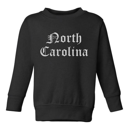 North Carolina State Old English Toddler Boys Crewneck Sweatshirt Black